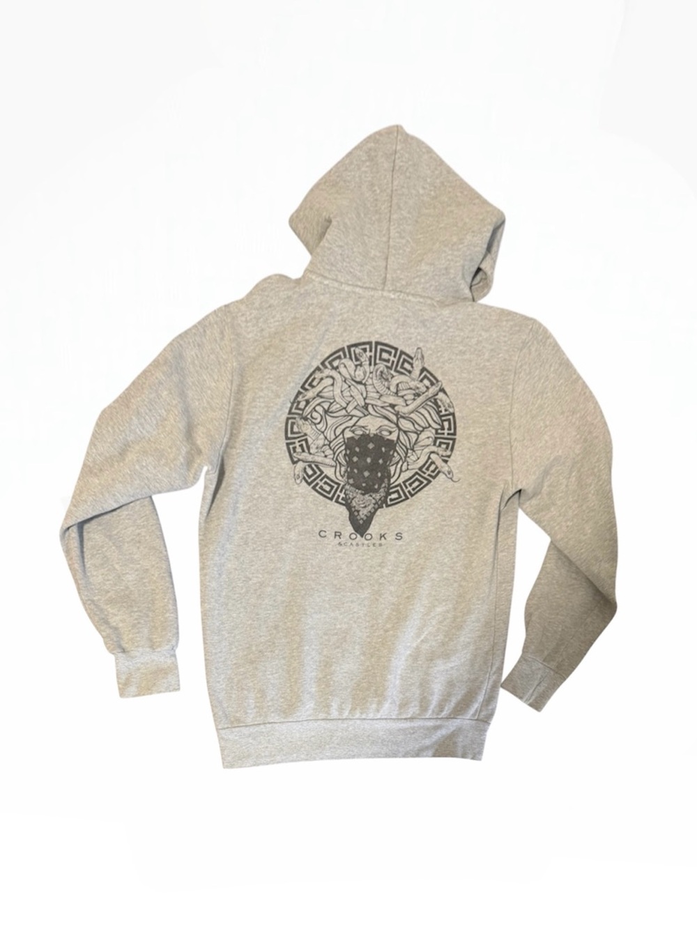 Crooks & Castles Medusa Hoodie Mens Medium Gray Bandusa Pullover Streetwear M
